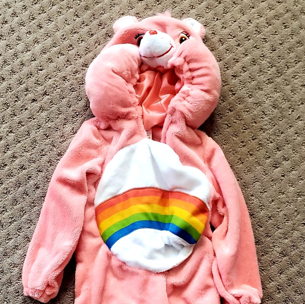 Kids care bear costume have blue and pink!